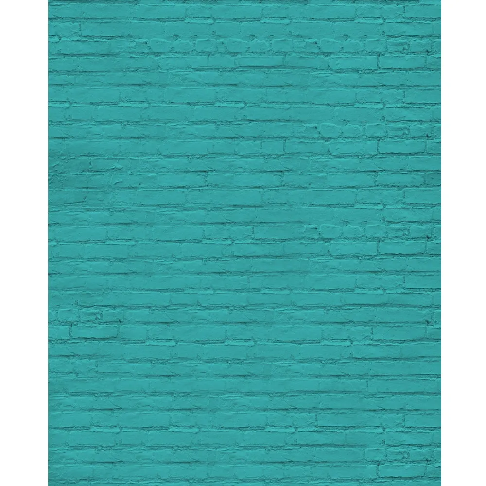 Teal Brick Printed Backdrop