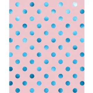 Teal Polka Dots Printed Backdrop