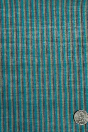 Teal Stripe Cotton Novelty COT-125-03