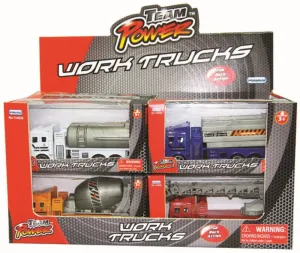 Team Power 15cm Pull Back Work Truck Assorted Styles