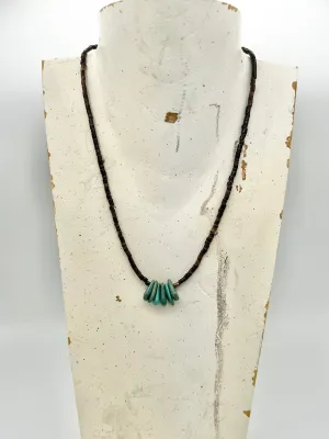 Teardrop Kingman Turquoise & Shell Necklace