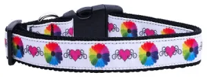 Technicolor Love Nylon Dog Collar Xl