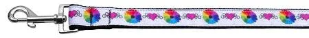 Technicolor Love Nylon Ribbon Dog Collars 1 wide 6ft Leash