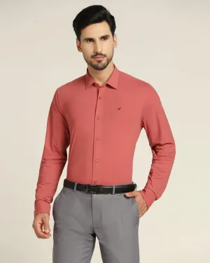 TechPro Formal Dusty Pink Solid Shirt - Zabka