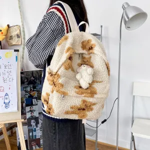 Teddy Bear Fuzzy Backpack