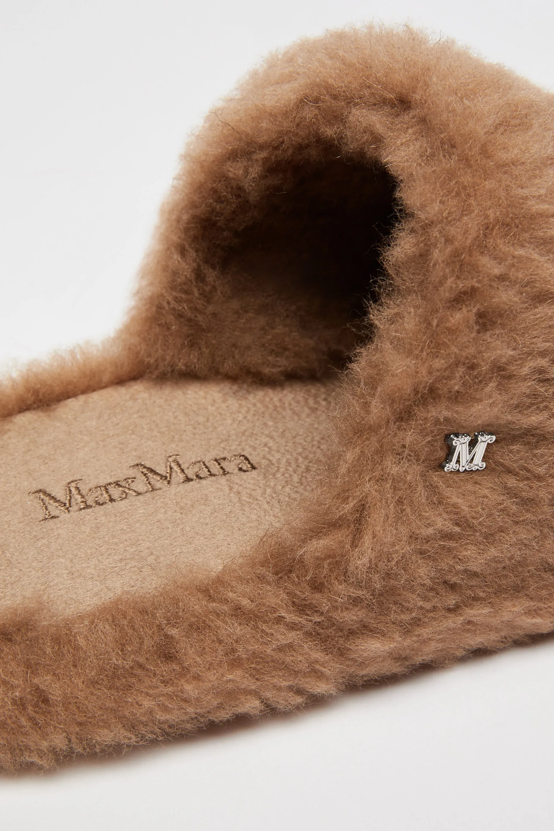 Teddy Slipper Slide in Camel