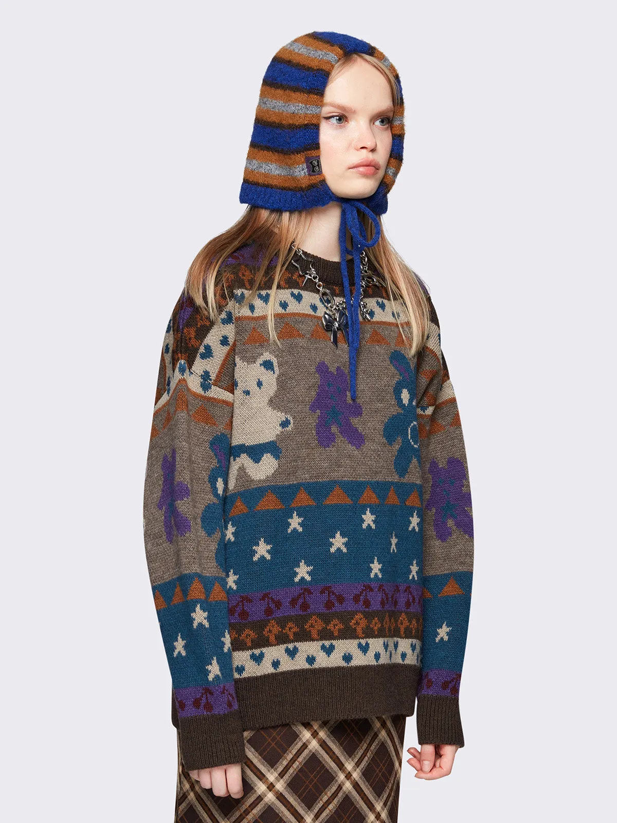 Teddy Tapestry Jacquard Sweater