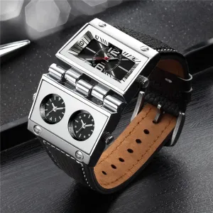 TEEK - Big Dial Mens Hinge Watch