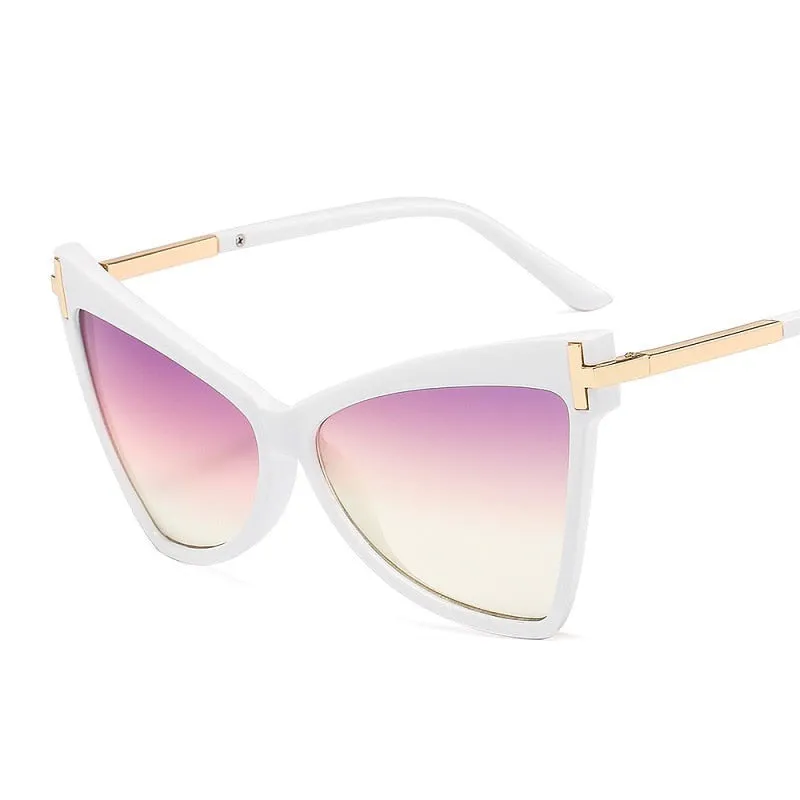 TEEK - Cateye Metal Frame Lux Sunglasses