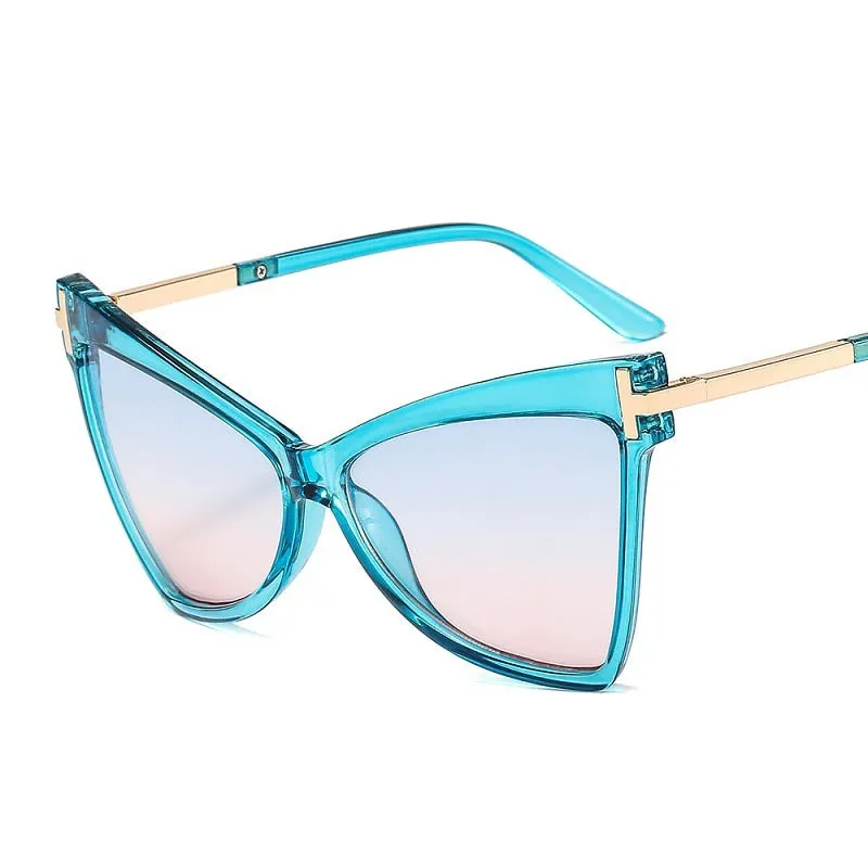 TEEK - Cateye Metal Frame Lux Sunglasses