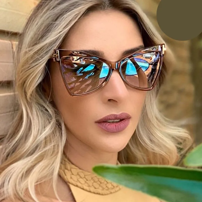 TEEK - Cateye Metal Frame Lux Sunglasses