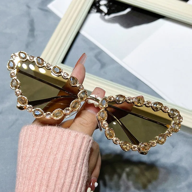 TEEK - Crystal Cat Eye Sunglasses