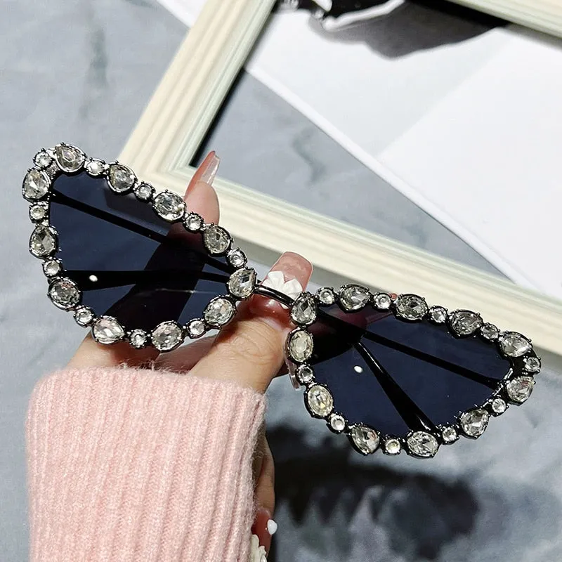 TEEK - Crystal Cat Eye Sunglasses