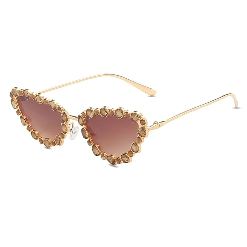 TEEK - Crystal Cat Eye Sunglasses