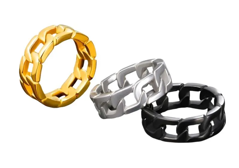 TEEK - Mens Cuban Link Stainless Steel Ring