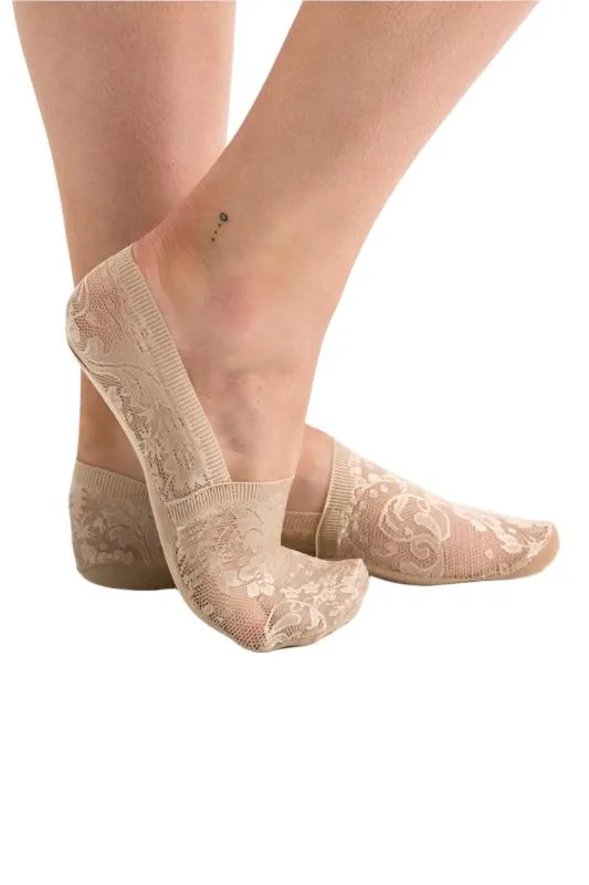 TEEK - No-Slip Floral Lace Socks