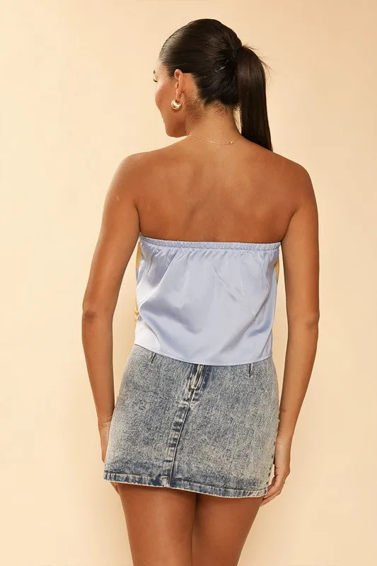 TEEK - Patterned Cropped Tube Top