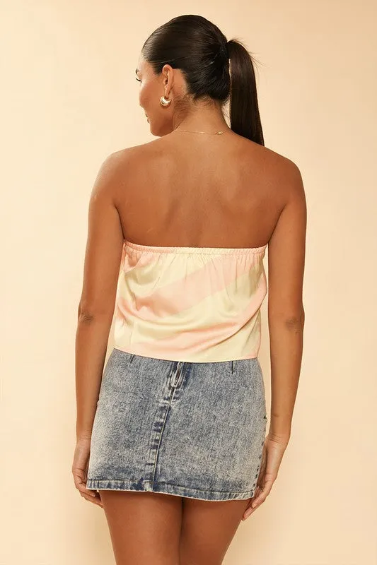 TEEK - Patterned Cropped Tube Top