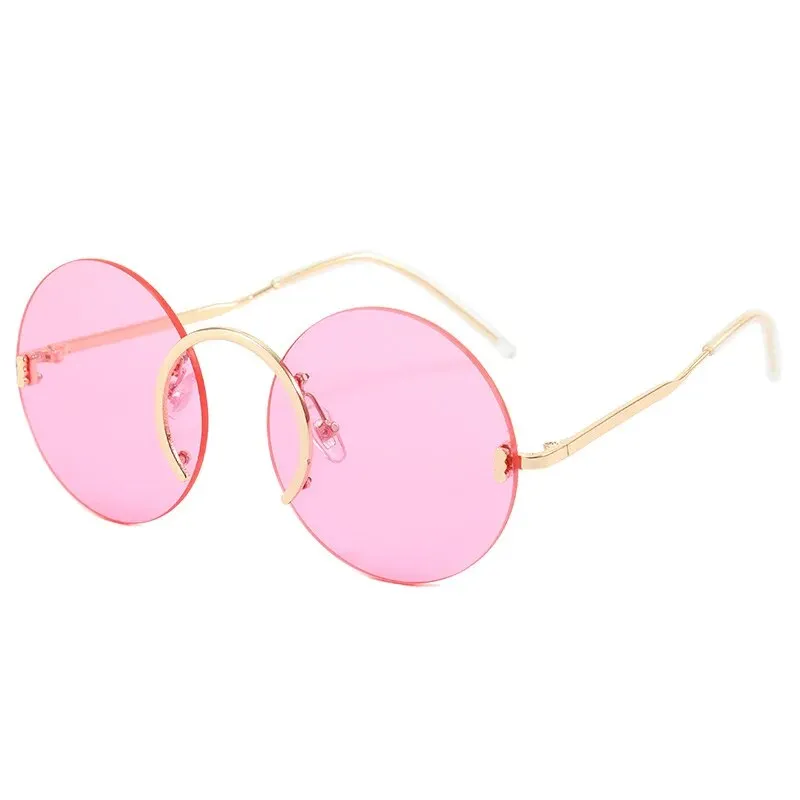 TEEK - Rimless Ronda Round Sunglasses