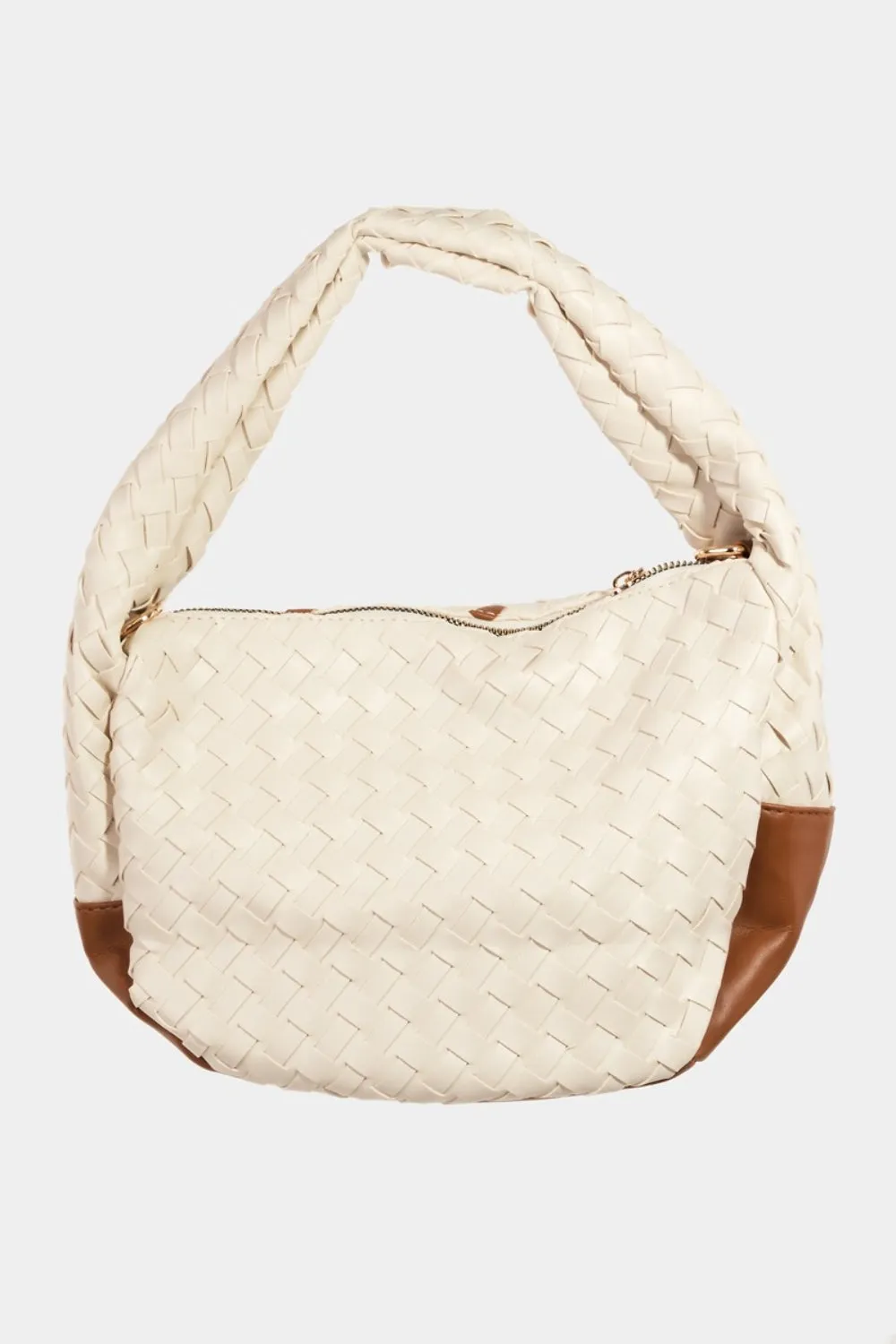 TEEK - Tassel Detail Weave Semi Circle Bag