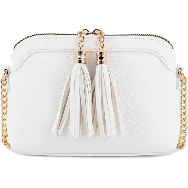 TEEK - Tassel Small Crossbody Bag with Chain Strap