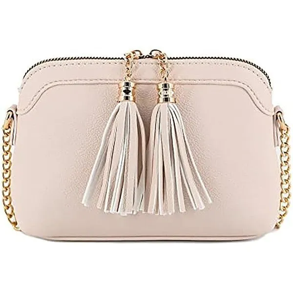 TEEK - Tassel Small Crossbody Bag with Chain Strap