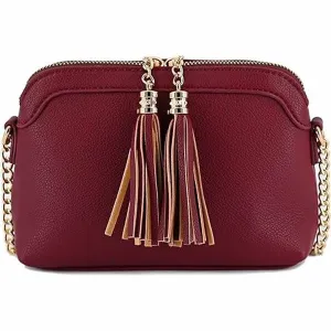 TEEK - Tassel Small Crossbody Bag with Chain Strap