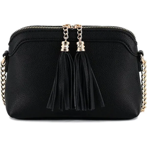 TEEK - Tassel Small Crossbody Bag with Chain Strap