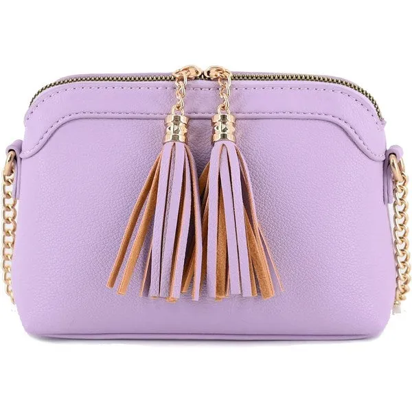 TEEK - Tassel Small Crossbody Bag with Chain Strap