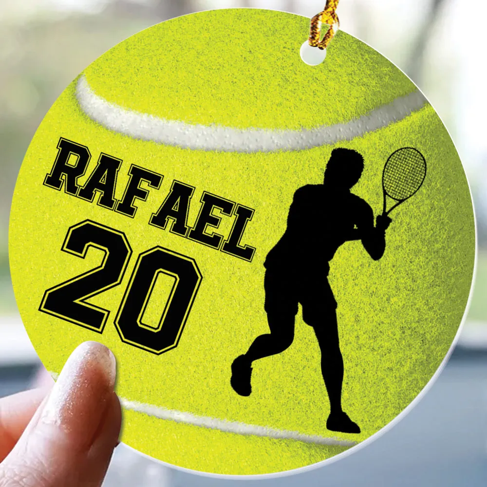 Teesdily | Personalized Tennis Ornament, Tennis Player Ornament Christmas, Tennis Team Tennis Life Ornament, Christmas Gift Coach