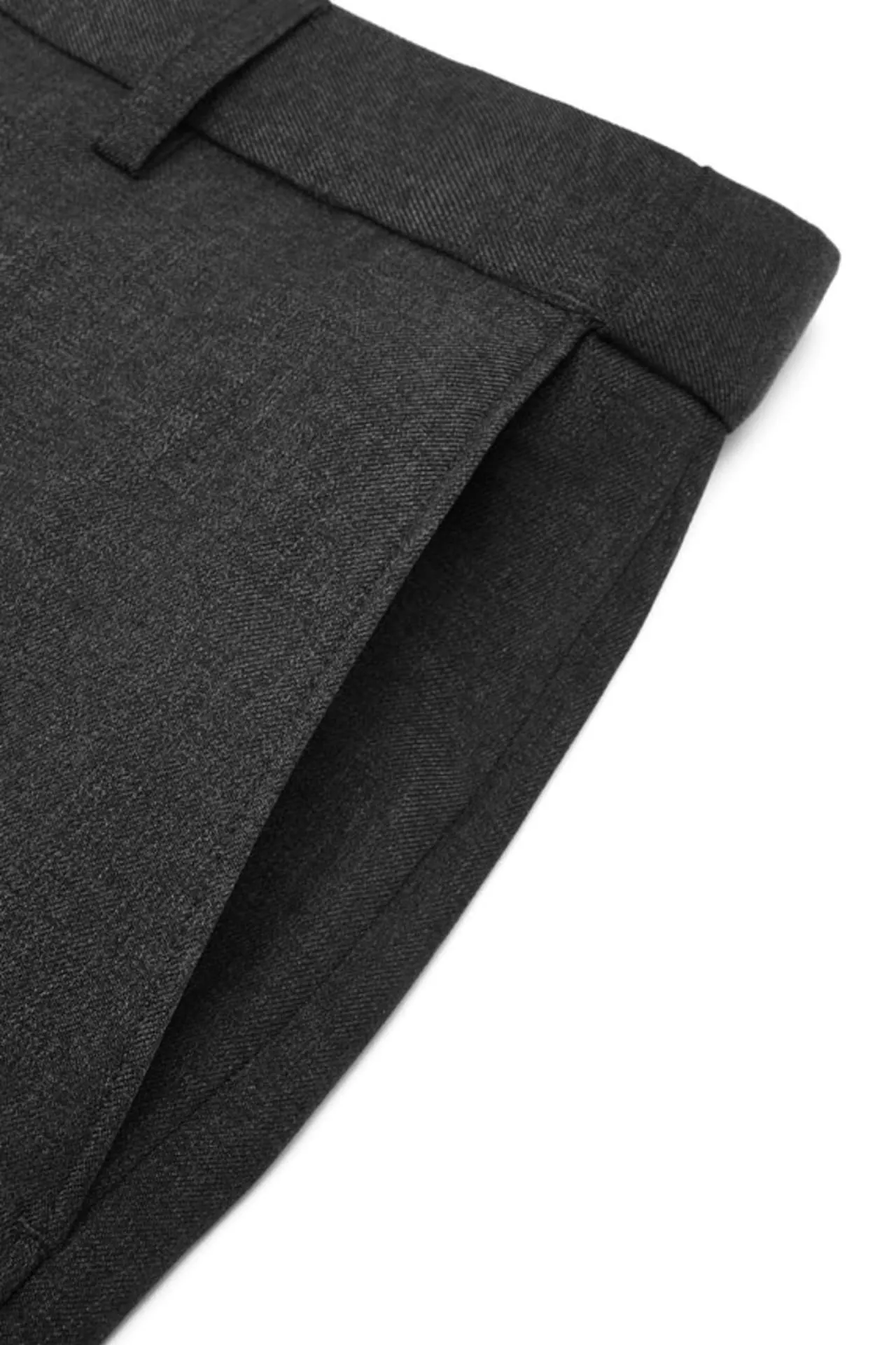 Teflon Smart Fit Twill Suit Pants with Elastic Waist Band