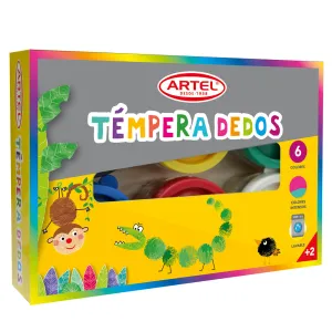 TEMPERA DEDOS 6 COLORES  ARTEL