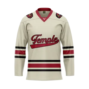 Temple Ice Hockey Cream Replica Sublimated Jersey