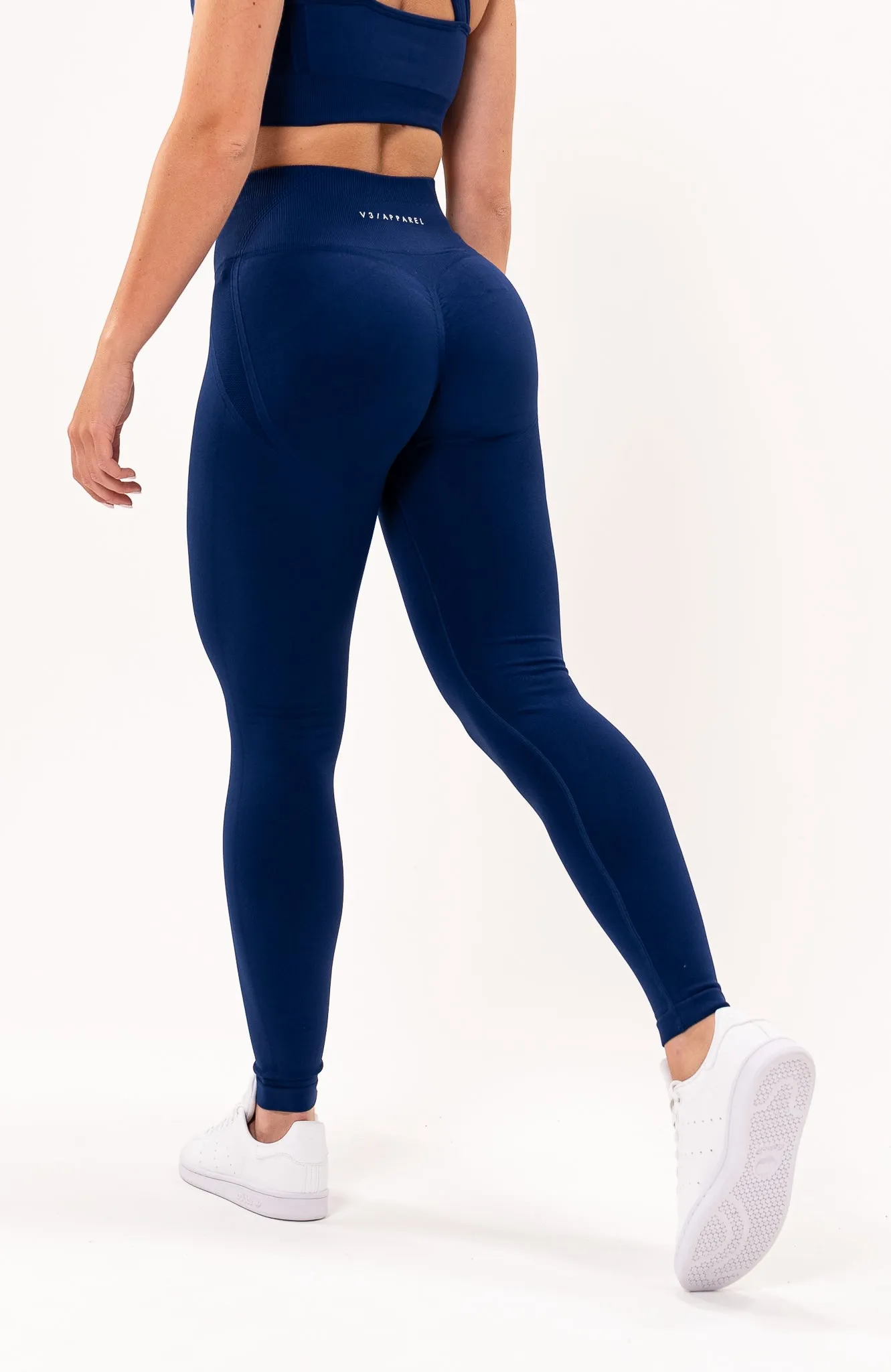 Tempo Seamless Scrunch Leggings - Royal Blue