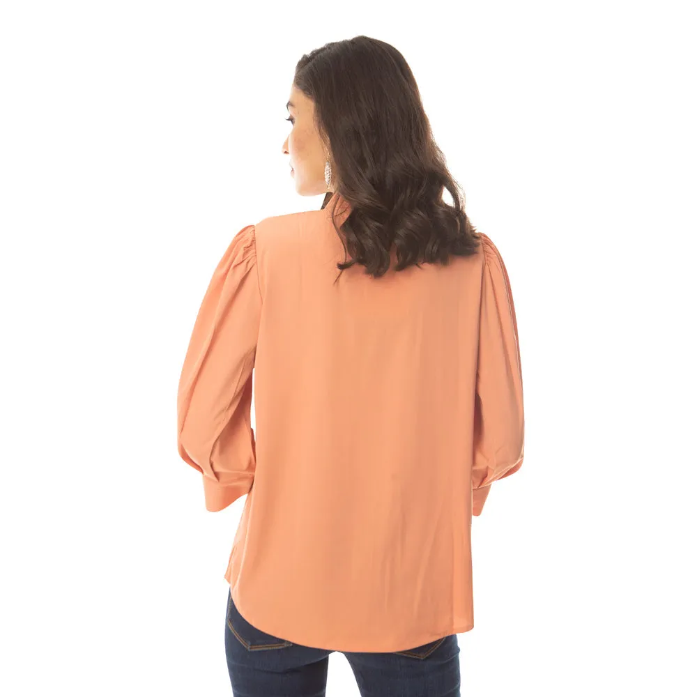 Tempted Peach Bow Shirt