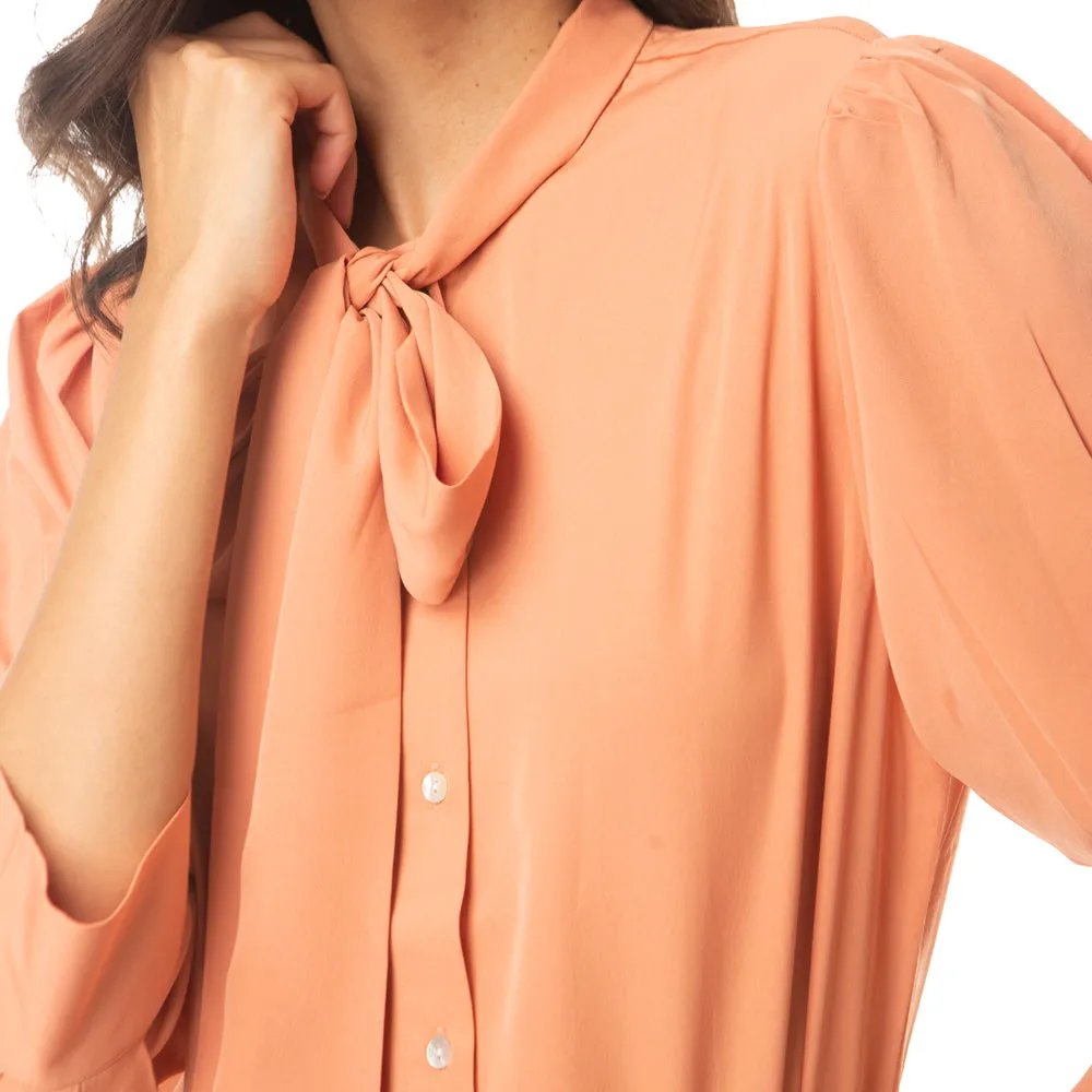 Tempted Peach Bow Shirt