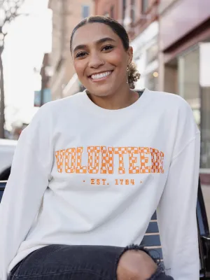 Tennessee Volunteers Checkered Embroidered Crew