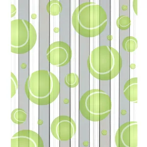 Tennis Ball Planks Printed Backdrop