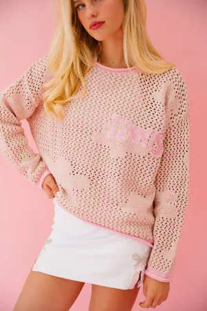 TENNIS PINK FLORAL SWEATER