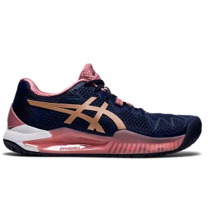 Tennis Shoe ASICS Resolution 8 WOMEN (Hardcourt)  Peacoat/Rose Gold