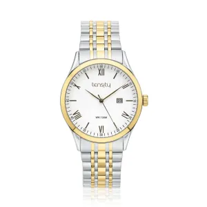 Tensity 36mm Stainless Steel White Dial 100WR Roman Date Watch