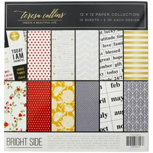 Teresa Collins Paper Collection 12in x 12in 12 pack - Brightside, 6 Designs/2each*