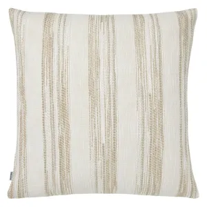 Terra Striped Beige Metallic Pillows by Mode Living