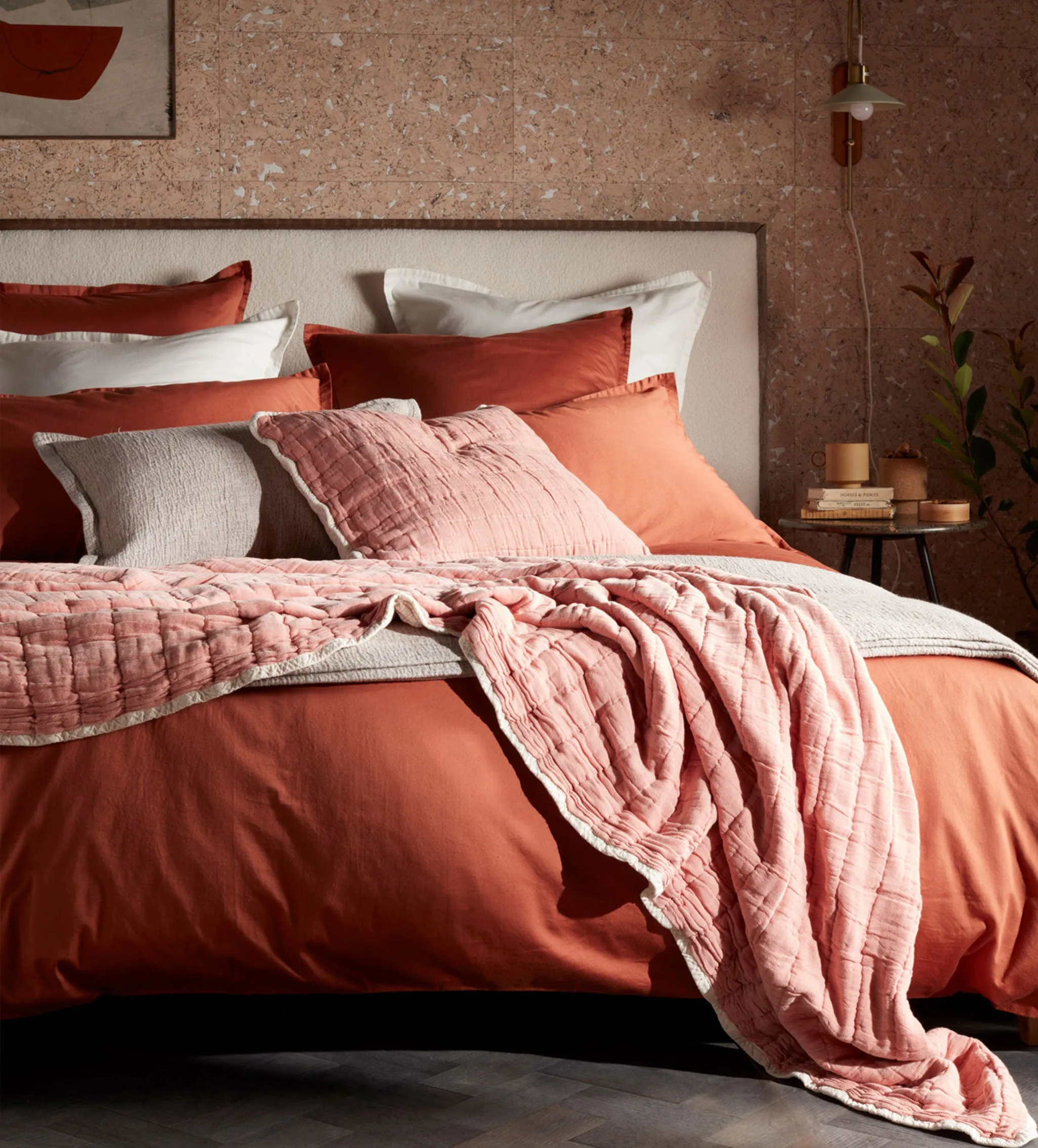 Terracotta Super Soft 100% Cotton Duvet Cover