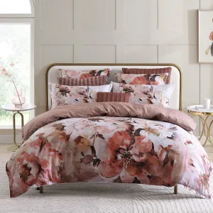 Tessa Peach Quilt Cover Set by Private Collection