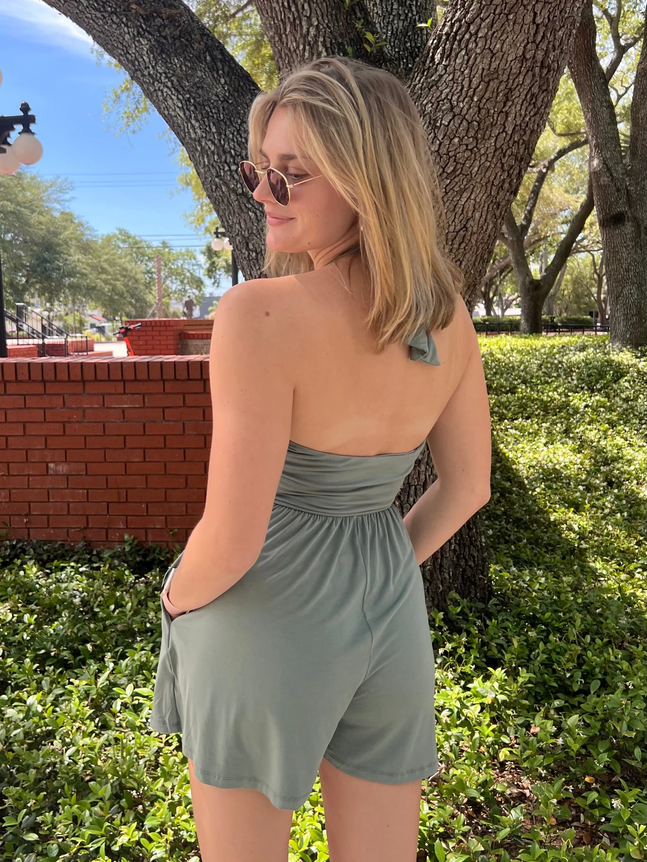 TESSA ROMPER IN OLIVE