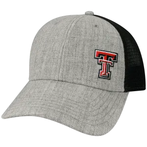 Texas Tech Red Raiders Heather Grey/Black Lo-Pro Snapback Adjustable Trucker Hat