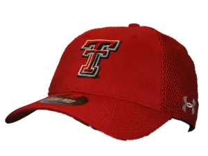 Texas Tech Red Raiders Under Armour Red Mesh Stretch Fit Hat Cap