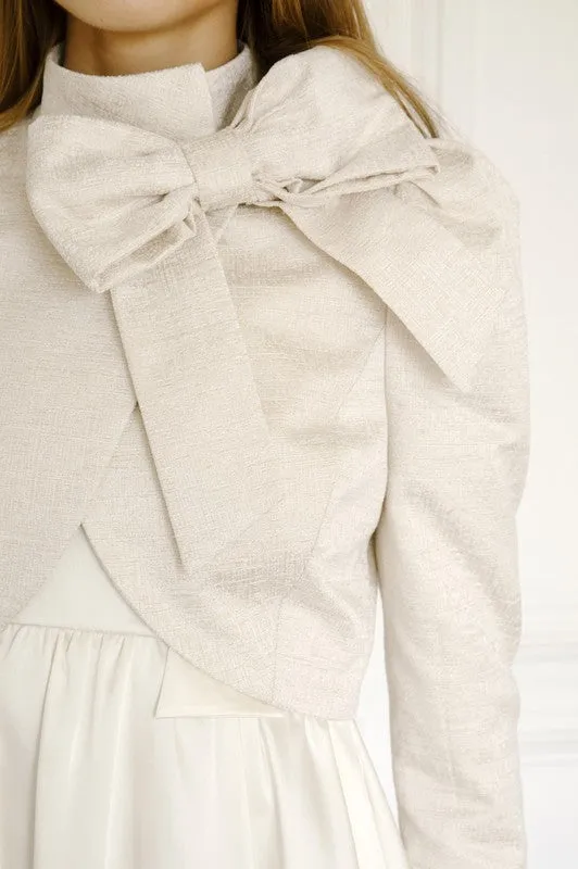 Textured Bow Jacket