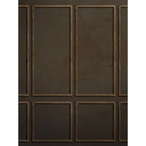 Textured Brown Ornate Wainscoting Printed Backdrop